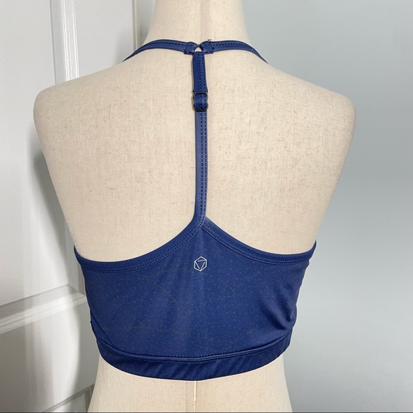 AR 33 Zion Sports Bra Ocean Dark Blue V-Neck Adjustable Strap Racerback … - Picture 6 of 11